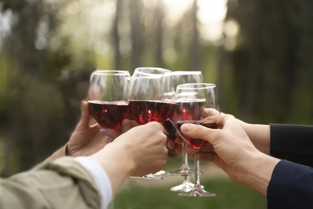 side-view-hands-holding-wine-glasses